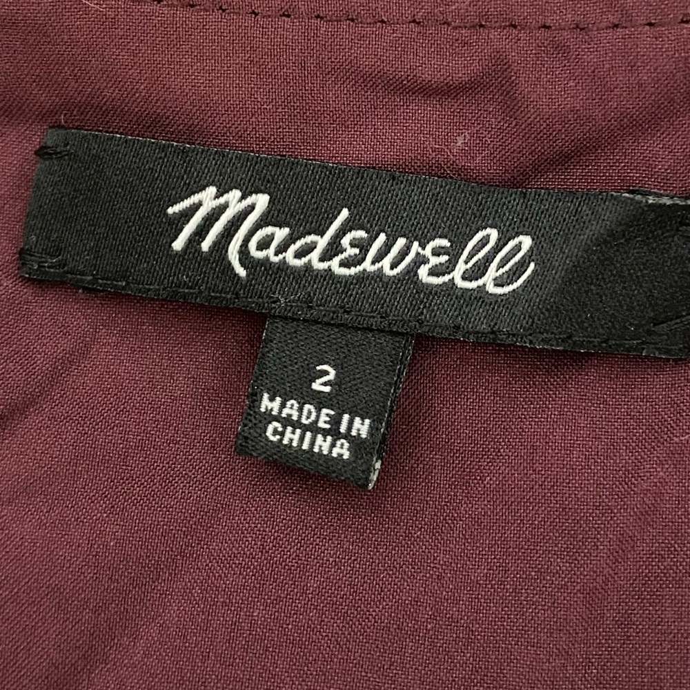 Madewell Silk Flutter Hem Dress Star Mix - Picture 4 of 5